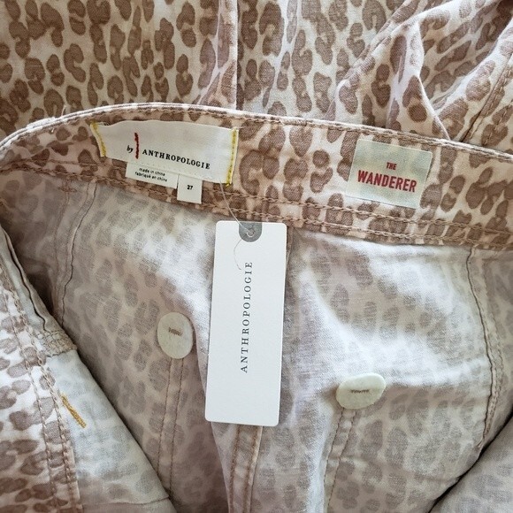 Anthropologie The Wanderer Leopard/Animal Print Utility Pants with Belt - Picture 10 of 12